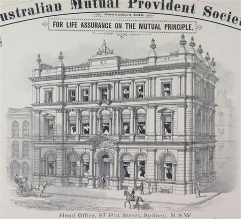 1880s Stunning Large Advertisement For Amp Australian Mutual Provident