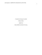 Hedler M MGMT 221 Case Study Mod1 Docx Running Head COMPETITIVE