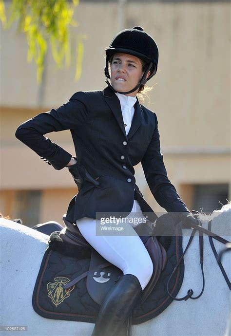 Charlotte Casiraghi Competes During The Global Champion Tour Jumping