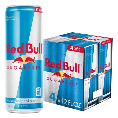 Buy Red Bull Energy Drink Sugar Free Sugarfree 12 Fl Oz Pack Of 4