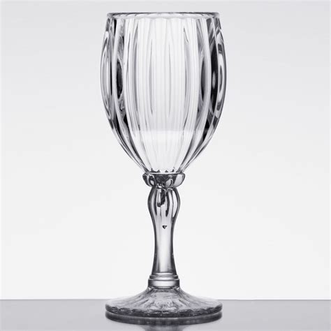 Get Sw 1422 1 San Cl 8 Oz Customizable San Plastic Fluted Wine Glass