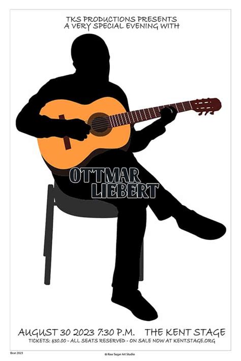 Ottmar Liebert Kent Concert Poster Raw Sugar Art Studio