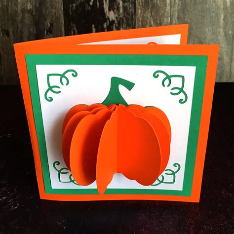 How To Make A Popup Pumpkin Card For Fall Craft With Sarah