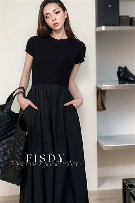 Fisdy Elegant Sleeveless A Line Hepburn Dress With High Waist And