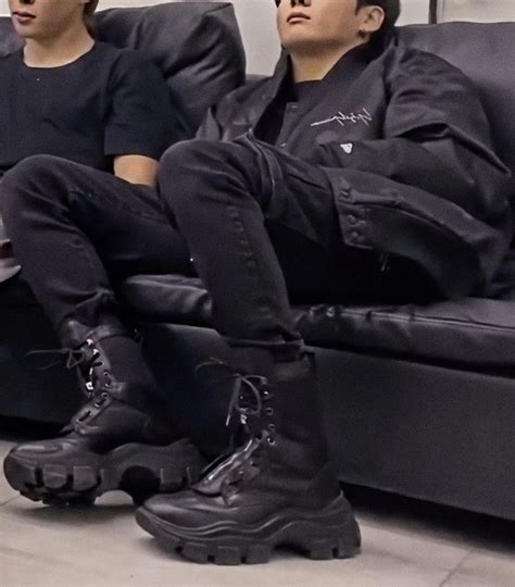 jungkook shoes koocore | Jungkook shoes, Combat boot outfit, Boho chic ...