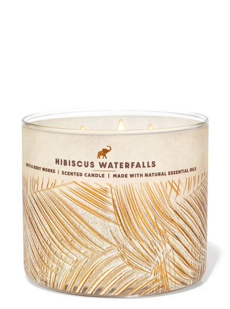 Bath Body Works Hibiscus Waterfalls Scented Candle Oz