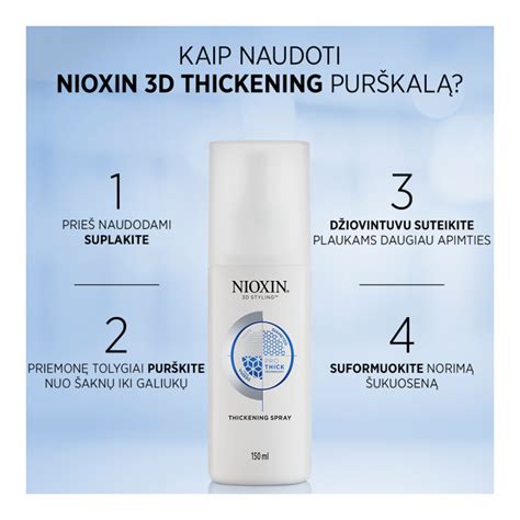 NIOXIN tekstūros ir apimties suteikiantis plaukų purškalas 150 ml