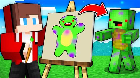 Jj Drew How Mikey Turned Into A Mutant Enderman In Minecraft Maizen