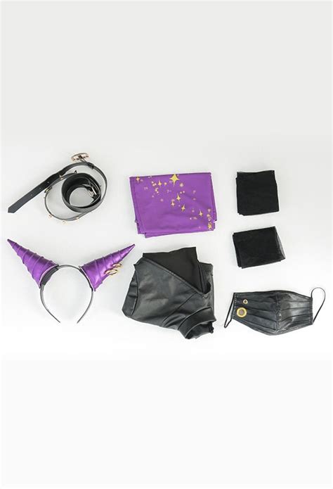 Sexy Lingerie Set Witch Suit Starry Sky Dress With Stockings And Headdress For Halloween Purple