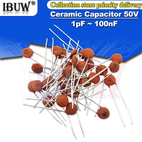 Ibuw Capacitor Cer Mico 50v 1pf 100nf 0 1 Uf 104 4 7pf 10pf 22pf 33pf