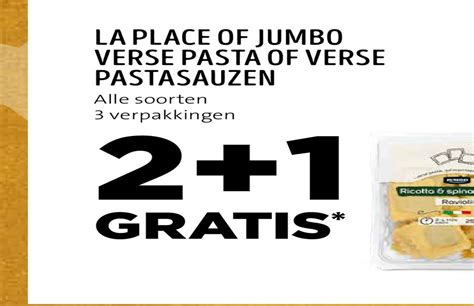 La Place Of Jumbo Verse Pasta Of Verse Pastasauzen Aanbieding Bij Jumbo