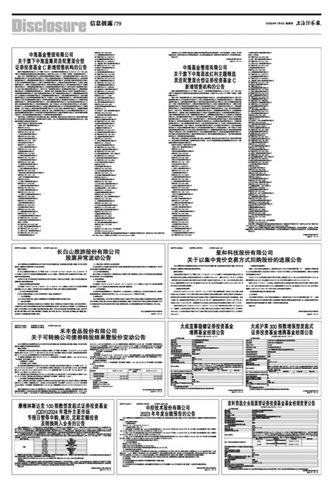 2024年01月04日 第79版：信息披露 上海证券报