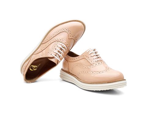 Sapato Oxford Feminino Couro Legítimo Nude Haldrys