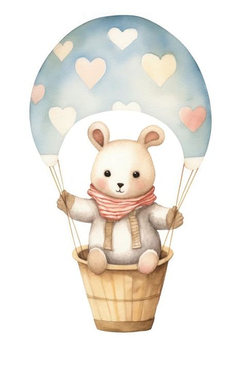 Teddy Bear Hot Air Balloon Images Free Photos PNG Stickers Wallpapers Backgrounds Rawpixel