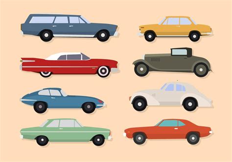 Flat Classic Car Vectors 153788 Vector Art At Vecteezy