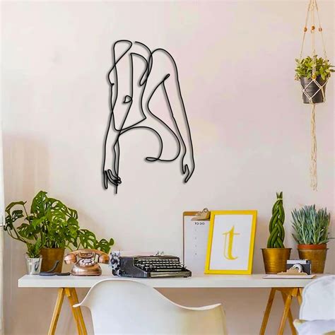 Lesbian Metal Wall Art Nude Portrait Sexy Woman Decor Erotic Aesthetic Art Nd Anniversary