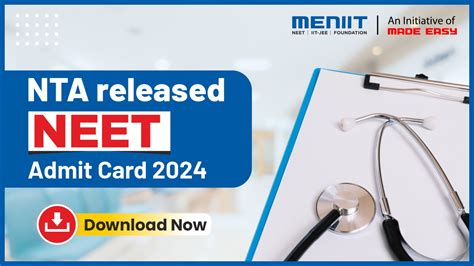 Nta Released Neet 2024 Admit Card