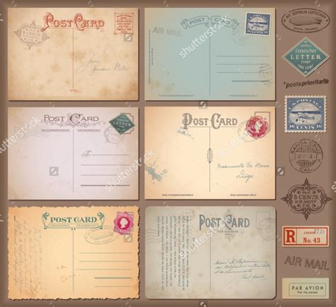 Free 20 Vintage Postcard Designs In Psd Vector Eps Indesign Ms