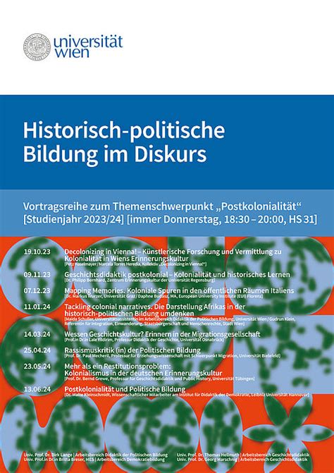 Neue Vortragsreihe Historisch Politische Bildung Im Diskurs