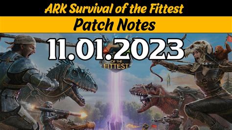 Ark Survival Of The Fittest Patch Notes Neue Waffen Dino