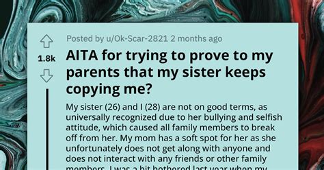 Woman Calls Out Sister For Imitating Her Life Choices Mom Accuses Her