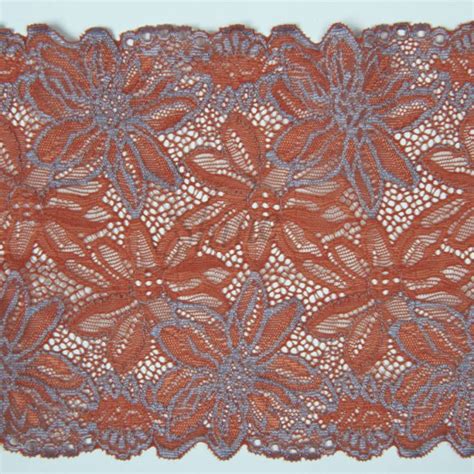 Stretch Lace Trimming 9213 Orange Purple Shine Trimmings Fabrics