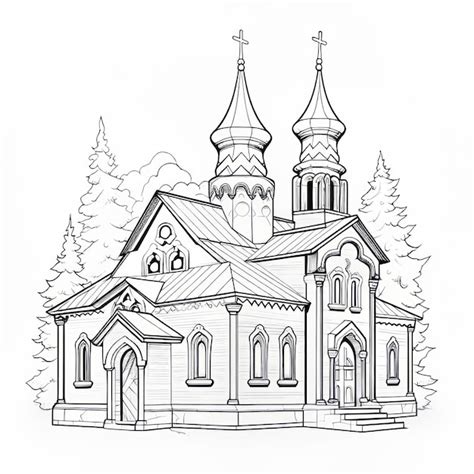 Premium Photo Serene Sanctuaries Exquisite Wood Block Drawings Of