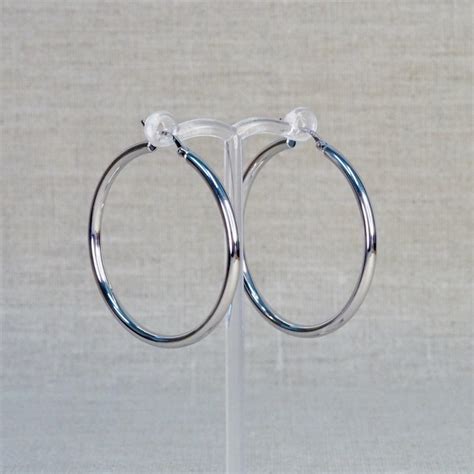 Large Silver Hoop Earrings Arbor Brunswick