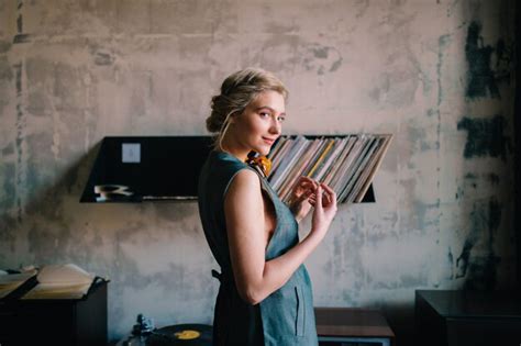 Premium Photo Portrait Of Tender Blonde Model Posing In Loft Interior