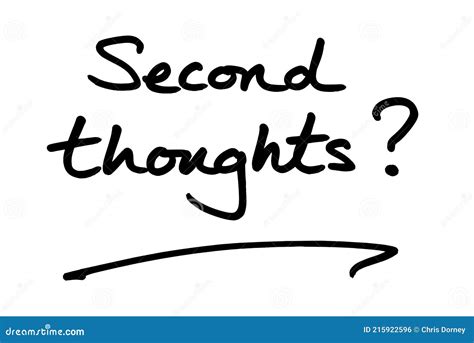 Second Thoughts Stock Illustration Illustration Of Message 215922596