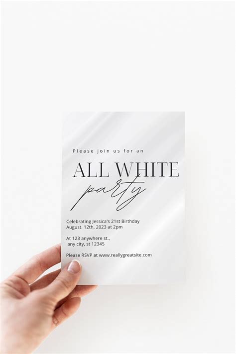 Sparkling Glitter White Party Invitations Artofit
