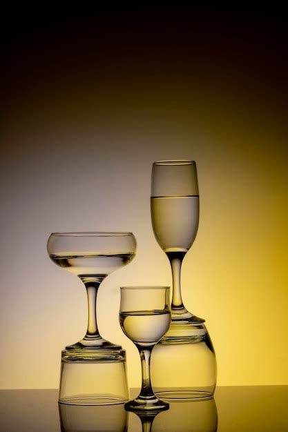 premium photo glassware   sizes  colorful background