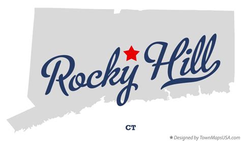 Map of Rocky Hill, CT, Connecticut