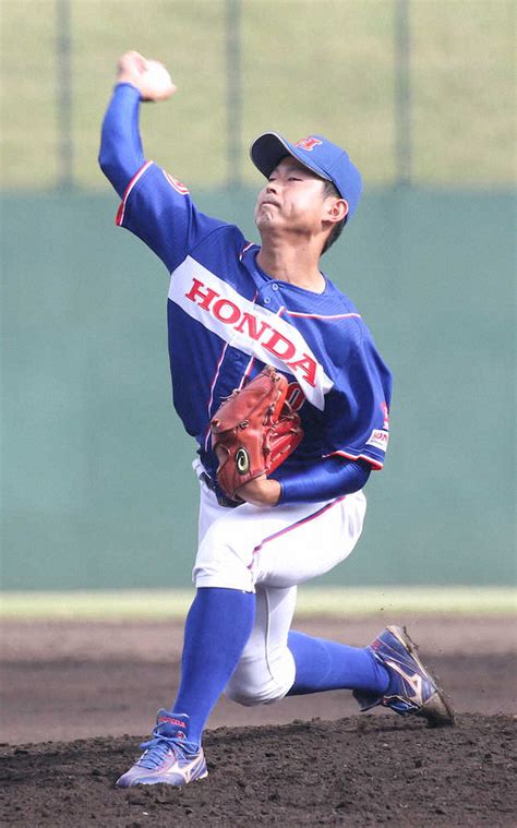 ＜honda・日本通運＞力投するhonda・小野（撮影・西海健太郎） ― スポニチ Sponichi Annex 野球