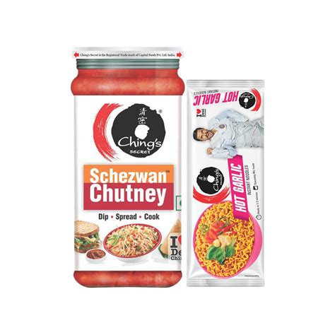 Ching S Secret Schezwan Chutney Ching S Secret Hot Garlic Flavoured Instant Noodles Combo
