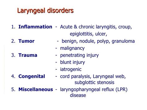 Laryngeal Disorders