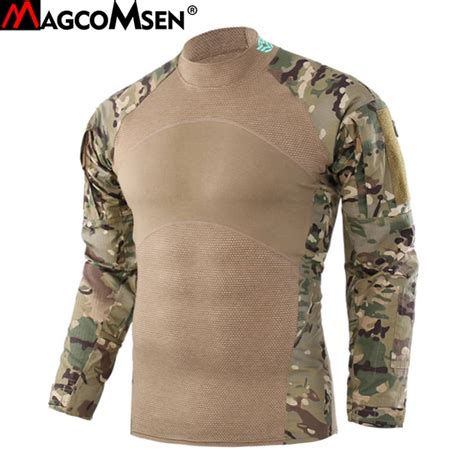 MAGCOMSEN T Shirts Men Military Style Tactical T Shirts Summer Long