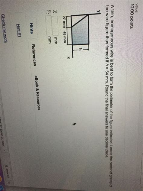 Solved A Thin Homogeneous Wire Is Bent To Form The Chegg