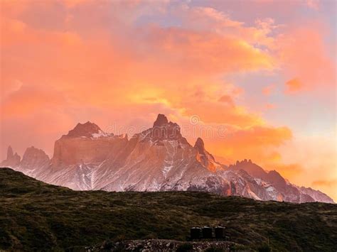 The Spectacular View Of Sunrise At Torres Del Paine Stock Image Image