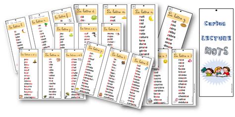 lecture cartes mots recreatisse
