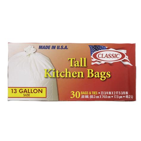 Classic Trash Bag 13 Gallon 30ns Delice Store