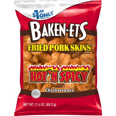 Baken Ets Hot N Spicy Flavored Fried Pork Skins Smartlabel