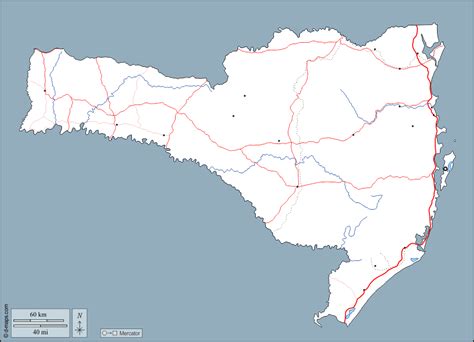 Santa Catarina Mapa Livre Mapa Em Branco Livre Mapa Livre Do Esbo O