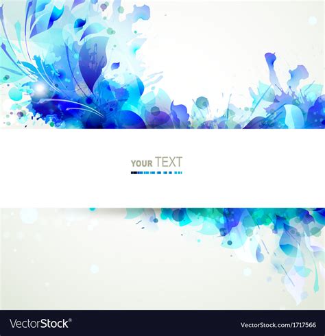 Blue floral Royalty Free Vector Image - VectorStock