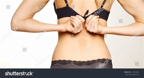 Rear View Nude Woman Removing Her Stock Photo 119974924 Shutterstock