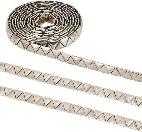 Yards Hot Fix Nailhead Trim Inch Wide Stainless Steel Color Rivet Studed Cord With