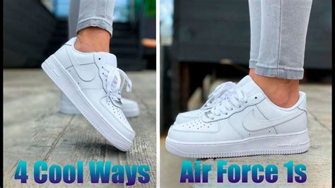 4 Cool Ways How To Lace Nike Air Force 1s Lacing Tutorials Youtube