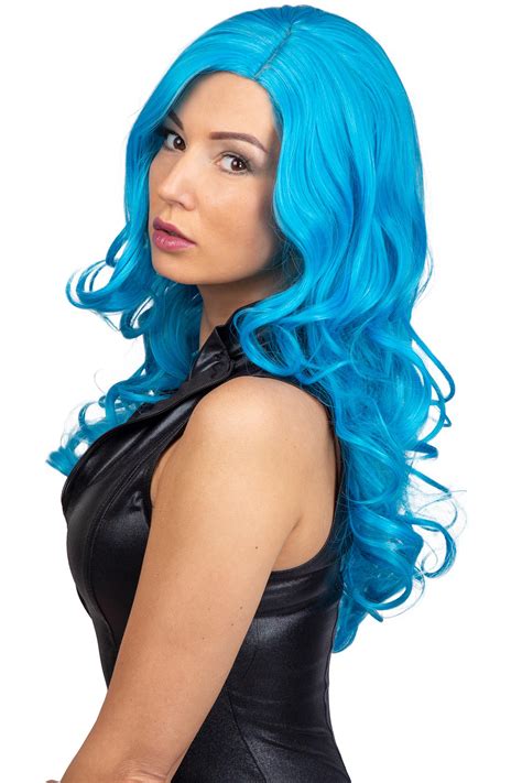 Голубой парик кудрявый - купить за 3850 руб: недорогие парики в СПб