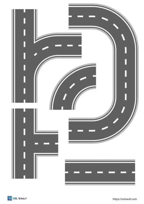 9 free printable roads pdf pages - ESL Vault | Paper city printable ...