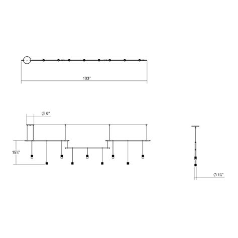 SuspendersOffset Linear LED Pendant LightCylinder With 50 Lens